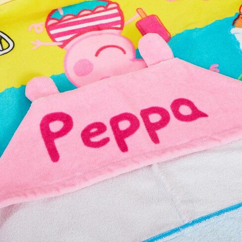 Peppa Pig Hooded Towel Girls 100% Cotton Poncho Peppa Family + Baby Evie Kids Beach Bath Towel Swimming Wrap in Saudi Arabia