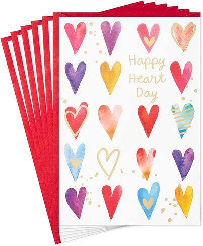 حزمة هولمارك من بطاقات عيد الحب ، يوم Happy Heart (6 بطاقات عيد الحب مع الأظرف) in Saudi Arabia