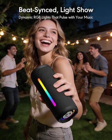 Portable Bluetooth Speaker, IPX7 Waterproof Wireless Speaker, 30W Loud Stereo Sound with Deep Bass, Bluetooth 5.4, EQ Mode for Home/Outdoor/Travel, Birthday Gifts for Adults Men Women Teen (Black) in Saudi Arabia