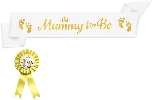 زينة حمام الطفل وشاح وردي للأطفال في بلوم، وشاح Mommy to Be يكشف عن الجنس، هدايا لحفلات Mommy to Be Sash الجديدة للأطفال البنات والأولاد in Kuwait