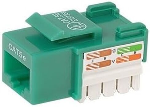 Belkin CAT5E Green Keystone Jack 568A/568B in Saudi Arabia