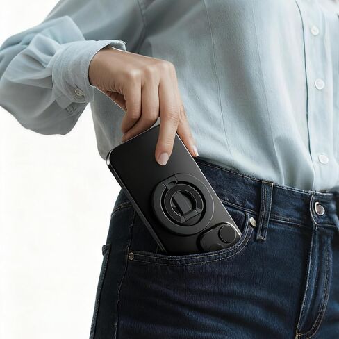 حامل قبضة هاتف مغناطيسي لحامل حلقة Magsafe، حلقة إصبع قابلة للتعديل 2026 حامل مغناطيسي قابل للإزالة بدون استخدام اليدين متوافق مع iPhone 17 16 15 Pro Max Mag Car Mounts جراب هاتف عالمي in Kuwait