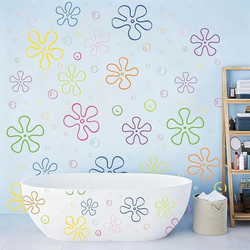 ملصقات الزهور والفقاعة الجدارية-1562pcs ، ملصقات الفقاعة الملونة القابلة للدموع في البحر ، حمام تزيين ، نوافذ ، فصل دراسي ، غرفة ، دفتر ملاحظات (30x20 سم ، 6 صفائح) لكل منهما ، كثرة ثابتة ، قابلة للإزالة ، قابلة للإزالة ، قابلة للإزالة in Kuwait