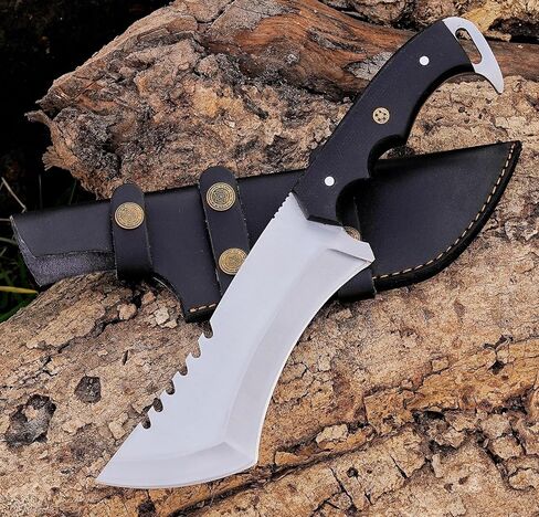 Handmade D2 Steel 11 Inches Tracker Knife For Camping, Outdoor Survival & Hunting Perfect Grip Black Micarta Handle in Saudi Arabia