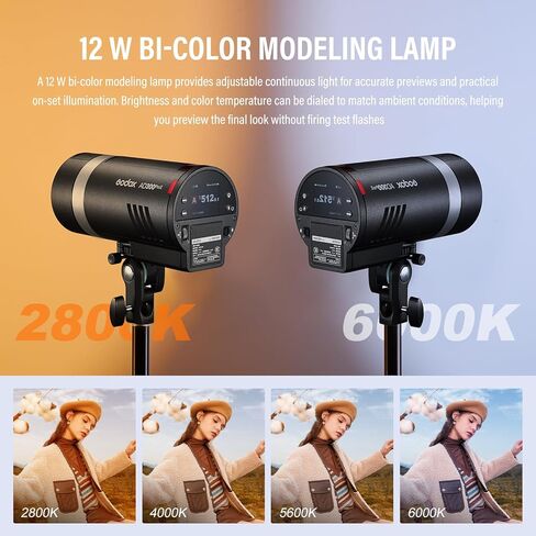 Godox AD300ProII 2026 Godox 300Ws Outdoor Flash | 2.4G Wireless TTL & HSS 1/8000s Strobe 16-Color Group Indicator Lights | 0.01s Recycle, 350 Flashes | 12W Bi-Color Modeling Lamp Portable Monolight in Saudi Arabia