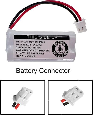 BT162342/BT262342 Cordless Phone Battery 2.4v 600Mah Ni-Mh BT183342/BT283342 BT166342/BT266342 CS6114 CS6419 CS6719 CL80111 EL52300 Telephone Battery Pack (4 Pack) in Saudi Arabia