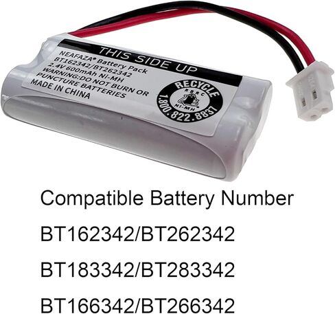 BT162342/BT262342 Cordless Phone Battery 2.4v 600Mah Ni-Mh BT183342/BT283342 BT166342/BT266342 CS6114 CS6419 CS6719 CL80111 EL52300 Telephone Battery Pack (4 Pack) in Saudi Arabia