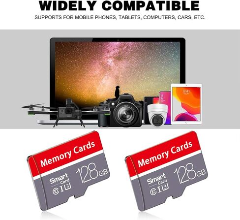 128GB Micro SD Card U3 SDXC Up to 100MB/s High Speed Memory Card for Cams, DJI Pocket and Drones, Grey in Saudi Arabia