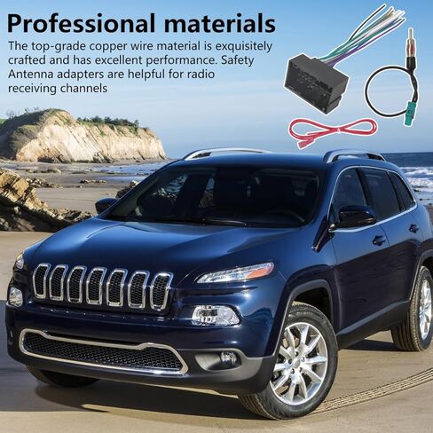 Car Radio Wiring Harness W/Antenna Adapter Select for 2013-2019 Dodge Ram, for Jeep 2014-2020, for Chrysler 2015-2020 Aftermarket Stereo Wire Cable Connector Adaptor (Bedaily) in Saudi Arabia