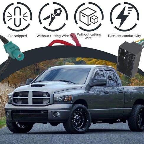Car Radio Wiring Harness W/Antenna Adapter Select for 2013-2019 Dodge Ram, for Jeep 2014-2020, for Chrysler 2015-2020 Aftermarket Stereo Wire Cable Connector Adaptor (Bedaily) in Saudi Arabia