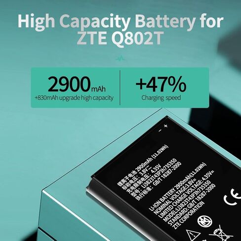 【2900mAh Li3928T44P4h735350 Battery Compatible with ZTE Q802T Avid Trio Z833 ZFIVE2 Z836BL Z837VL… in Kuwait