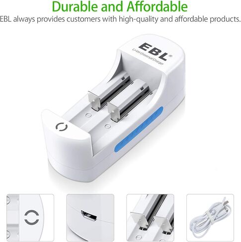 EBL 18650 شاحن بطارية شاحن ليثيوم عالمي لبطاريات 3.7 فولت قابلة للشحن ليثيوم أيون IMR 10440 14500 16340 18650 بطاريات RCR123A in Saudi Arabia