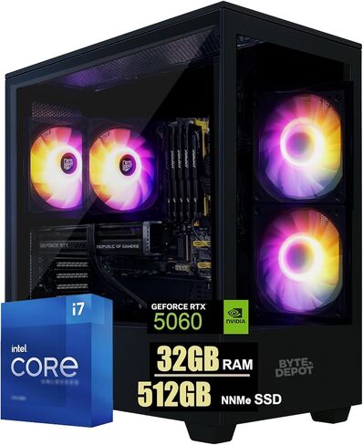Gamer Xtreme Gaming Desktop PC - Intel Core i7, 32GB DDR RAM, 512GB PCIe SSD, NVIDIA GeForce RTX 5060 8GB GDDR7, WiFi 6 Ready & Windows 11 Pro in Saudi Arabia