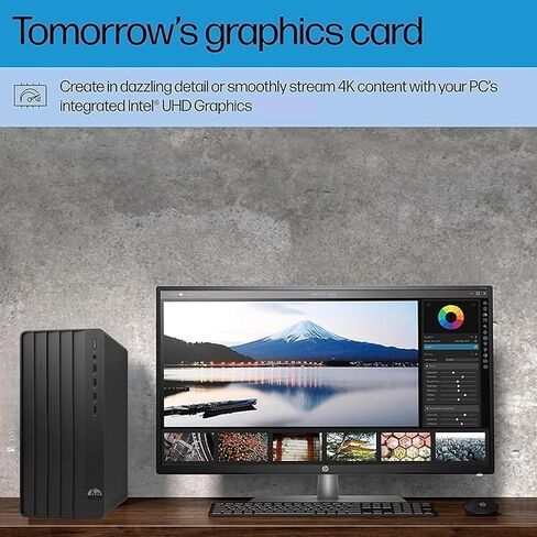 HP Pro Desktop Tower، وحدة المعالجة المركزية Intel Core الثالثة عشرة فائقة السرعة (رباعية النوى، Turbo-Boost 4.5 جيجا هرتز)، ذاكرة الوصول العشوائي 20 جيجابايت، تخزين 1.50 تيرابايت، Wi-Fi، Bluetooth، HDMI، VGA، RJ-45، لوحة المفاتيح والماوس، Wins 11، Office in Saudi Arabia