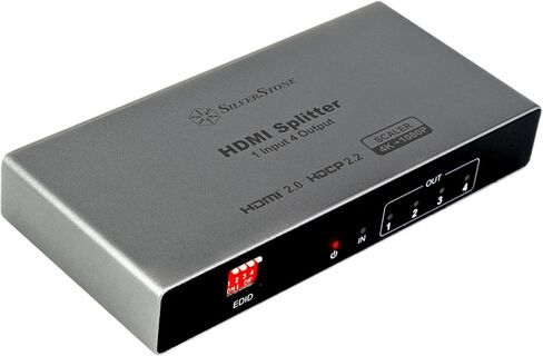 Silverstone Technology HS14 4K HDMI2.0 Splitter 1 in 4 Out, SST-HS14 in Saudi Arabia