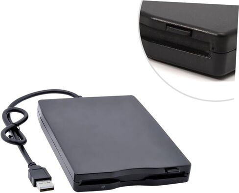 ARTIBETTER Floppy Disk Driver Portable External Floppy Diskette Drive for Fast Data Transfer Compatible with Operating Systems Lightweight Design for Easy Carrying in Saudi Arabia