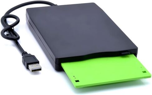 TEHAUX High Speed Data Transfer External Floppy Drive USB Diskette Drive Compatible Black Laptops in Saudi Arabia