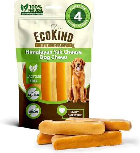EcoKind Yak Cheese Himalayan Dog Chews, Yak Chews for Large Dogs, 4-5 Bones in Kuwait