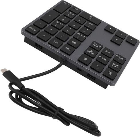 لوحة مفاتيح رقمية سلكية، 34 مفتاحًا ميكانيكيًا USB 3.1 HUB مع منفذي USB 3.0 وواجهة من النوع C، لأجهزة الكمبيوتر المحمول المكتبية OS X in Kuwait
