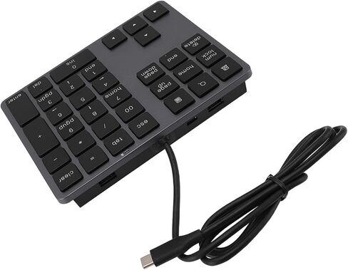 لوحة مفاتيح رقمية سلكية، 34 مفتاحًا ميكانيكيًا USB 3.1 HUB مع منفذي USB 3.0 وواجهة من النوع C، لأجهزة الكمبيوتر المحمول المكتبية OS X in Kuwait