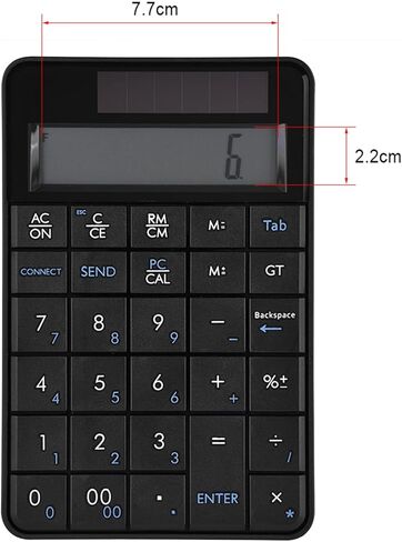 Yoidesu 2.4G USB Numeric Keypad, 29 Keys 2 in 1 Wireless Mini Number Pad Solar Power Smart Keypad & Office Calculators with LCD Display, Compact & Portable in Saudi Arabia