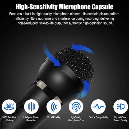 3.5mm Microphone with Tripod - External Microphone for Computer - Gaming, Streaming, Meetings, Podcasts, Recording and More - Adjustable and Portable in Saudi Arabia