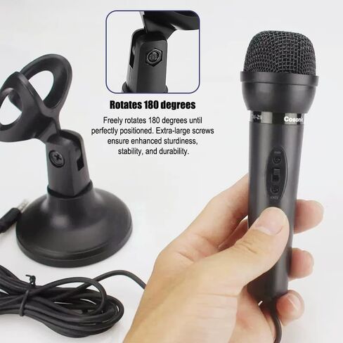 3.5mm Microphone with Tripod - External Microphone for Computer - Gaming, Streaming, Meetings, Podcasts, Recording and More - Adjustable and Portable in Saudi Arabia