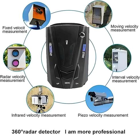 Speed Sentinel Laser/Radar Detector for Cars with Long Range Detection,City & Highway Modes Detectors,Mute Memory,VG-2 Immunity False Alert Filtering,Real Time Voice Alert Speed,LED Display in Saudi Arabia