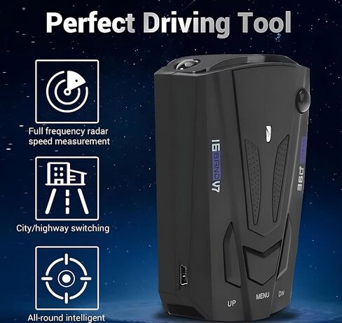 Speed Sentinel Laser/Radar Detector for Cars with Long Range Detection,City & Highway Modes Detectors,Mute Memory,VG-2 Immunity False Alert Filtering,Real Time Voice Alert Speed,LED Display in Saudi Arabia