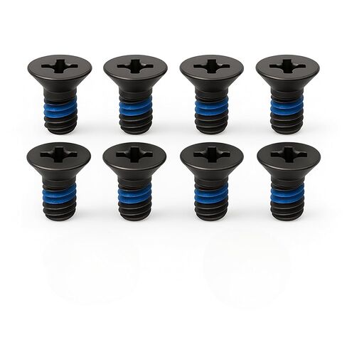 مجموعة براغي علبة بطارية YaroX لـ Holosun EPS، EPS Carry، 507C، 407C، 508T، 508C، 509T - M2 & M2.5 براغي فيليبس مسطحة - أكسيد أسود وخيط قفل - 8 عبوات in Kuwait