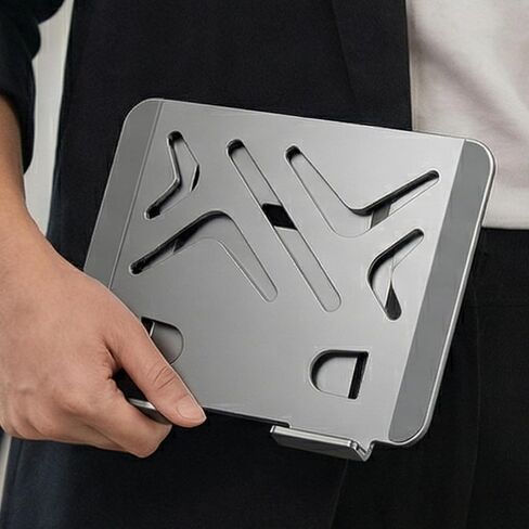 Sturdy and Portable Laptop Stand for Desk, 360° Rotating Telescopic Adjustable Height Riser - Fits All Laptops and Tablet up to 17 inches, 9.2 x 7.4 in Design in Saudi Arabia