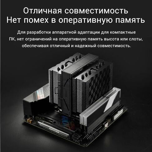PCCOOLER CPU Air Cooler Mini Dual Tower, 6×6mm Heatpipes, 100mm PWM Fan, 115mm Height, Compact Design for Intel LGA1700/1851 & AMD AM5(RT620M X Black) in Saudi Arabia