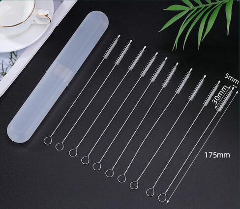 مجموعة فرشاة الزجاجة والمصاصة بمقبض طويل مع طرف ضيق، منظف فجوات صغيرة من الفولاذ المقاوم للصدأ لحلمات الأطفال وزجاجات الزيت ولوحات المفاتيح وتنظيف الأكواب والأنبوب in Kuwait