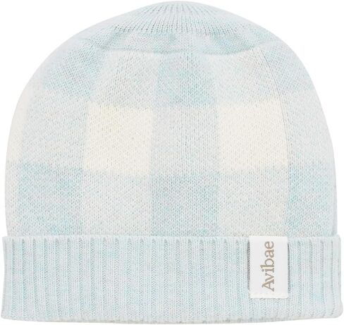 Avibae Baby Beanie Hat Winter 100% Cotton, Soft Warm Plaid Cap for Newborn Infant Boy Girl in Saudi Arabia