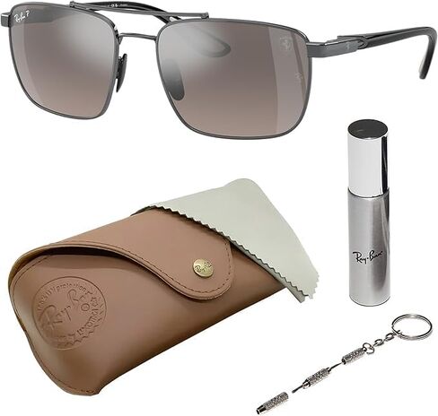 نظارات شمسية من مجموعة Ray-Ban RB3715M SCUDERIA FERRARI على شكل مربع للرجال والنساء مع مجموعة نظارات RAYBAN الرسمية in Kuwait