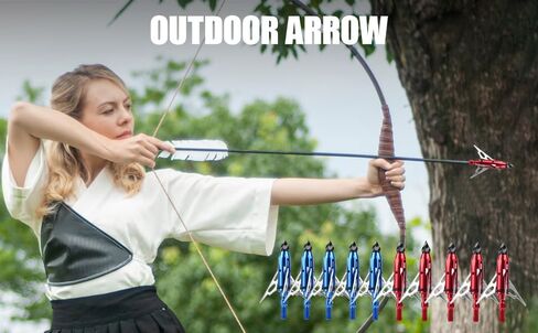 10-Pack 100 Grain Broadheads for Compound Bows - Precision Archery Broadheads for Hunting, Crossbow Broadheads with Razor-Sharp Blades, Durable and Accurate Hunting Broadheads in Kuwait