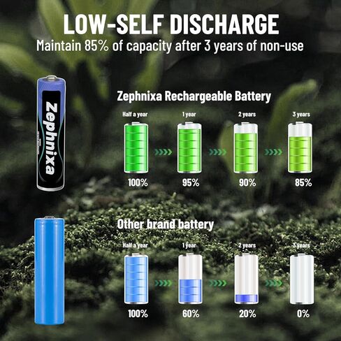 8 Pack 1100mAh Ni-MH Rechargeable AAA Batteries, High Capacity 1.2V AAA Battery for Panasonic Landline Cordless Phones, Remote Controls, Toys, Flashlights, Low Self Discharge in Saudi Arabia