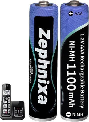 8 Pack 1100mAh Ni-MH Rechargeable AAA Batteries, High Capacity 1.2V AAA Battery for Panasonic Landline Cordless Phones, Remote Controls, Toys, Flashlights, Low Self Discharge in Saudi Arabia