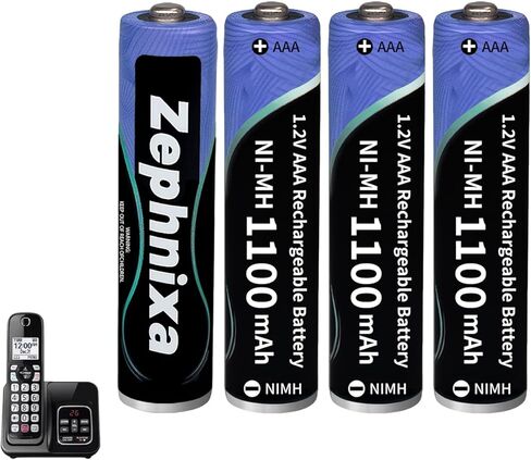 8 Pack 1100mAh Ni-MH Rechargeable AAA Batteries, High Capacity 1.2V AAA Battery for Panasonic Landline Cordless Phones, Remote Controls, Toys, Flashlights, Low Self Discharge in Saudi Arabia