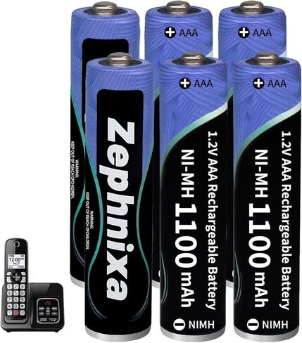 8 Pack 1100mAh Ni-MH Rechargeable AAA Batteries, High Capacity 1.2V AAA Battery for Panasonic Landline Cordless Phones, Remote Controls, Toys, Flashlights, Low Self Discharge in Saudi Arabia