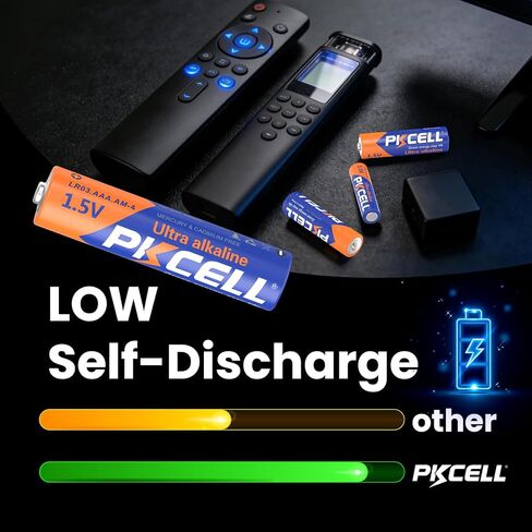 PKCELL AA and AAA Batteries Combo Pack 24 Count - 12 Double AA Batteries and 12 Triple AAA Batteries, 1.5V High-Performance Alkaline Heavy Duty Batteries Value Pack, 10-Year Shelf Life in Saudi Arabia