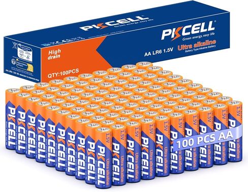 PKCELL AA and AAA Batteries Combo Pack 24 Count - 12 Double AA Batteries and 12 Triple AAA Batteries, 1.5V High-Performance Alkaline Heavy Duty Batteries Value Pack, 10-Year Shelf Life in Saudi Arabia