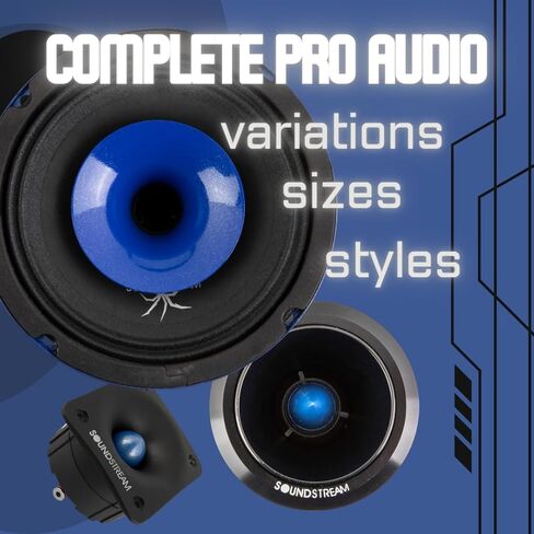 Soundstream SPM.654C - مكبر صوت للسيارة متوسط ​​المدى مقاس 6.5 بوصة | مكبرات صوت SPL عالية الأداء للصوت العالي | مكبرات صوت متوسطة المدى بقدرة 450 واط بحد أقصى 6.5 بوصة مع مكبر صوت مضغوط وسلة من الألومنيوم - زوج in Kuwait