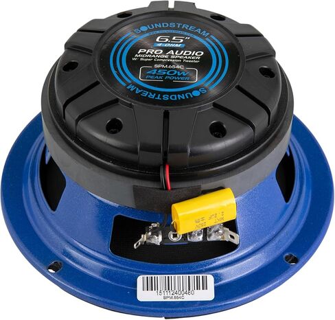 Soundstream SPM.654C - مكبر صوت للسيارة متوسط ​​المدى مقاس 6.5 بوصة | مكبرات صوت SPL عالية الأداء للصوت العالي | مكبرات صوت متوسطة المدى بقدرة 450 واط بحد أقصى 6.5 بوصة مع مكبر صوت مضغوط وسلة من الألومنيوم - زوج in Kuwait