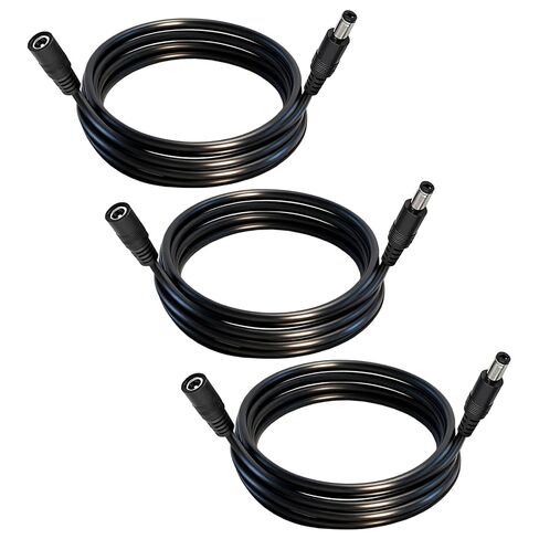 DC Power Extension Cable, 5.5mm x 2.5mm, 16.4FT, 3-Pack in Kuwait