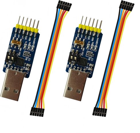 2 قطعة CP2102 6 في 1 وحدة المنفذ التسلسلي USB متعددة الوظائف 6 دبابيس USB إلى TTL UART 232 485 منفذ مع سلك أنثى 20 سنتيمتر in Kuwait
