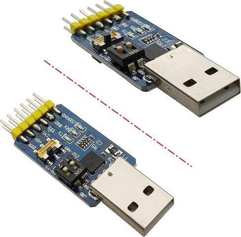 2 قطعة CP2102 6 في 1 وحدة المنفذ التسلسلي USB متعددة الوظائف 6 دبابيس USB إلى TTL UART 232 485 منفذ مع سلك أنثى 20 سنتيمتر in Kuwait