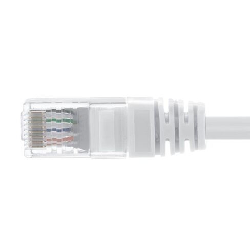 NavePoint Patch Cable, CAT5e, UTP, 24AWG/7 * 0.18 MM, 0.5 Ft, 10 Pack, White in Saudi Arabia