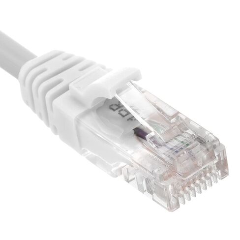 NavePoint Patch Cable, CAT5e, UTP, 24AWG/7 * 0.18 MM, 0.5 Ft, 10 Pack, White in Saudi Arabia