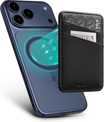 VULKIT لمحفظة Mag-Safe مع حجب RFID، محفظة مغناطيسية لسلسلة iPhone 17/16/15/14/13/12، Galaxy، Moto، حامل بطاقة هاتف رفيع in Kuwait